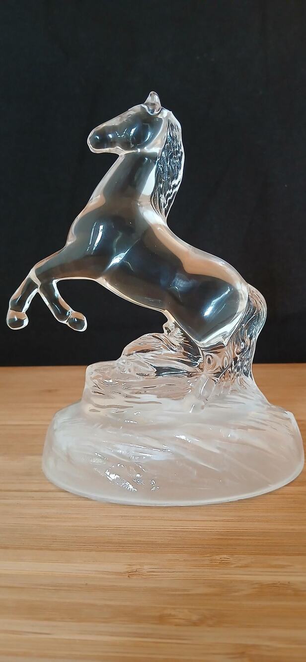 Crystal D'Arques French Crystal Glass Horse Statue equestrian gift